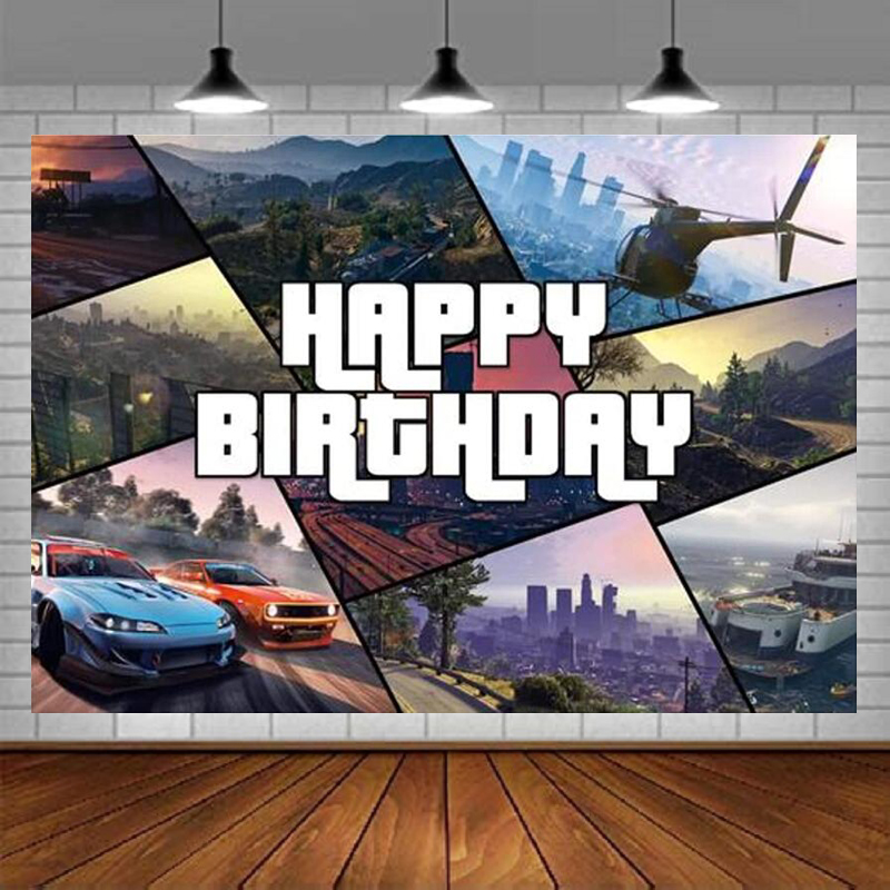 Outdoor Adventure Birthday Party - Фон для фотосъемки на тему «Городские
